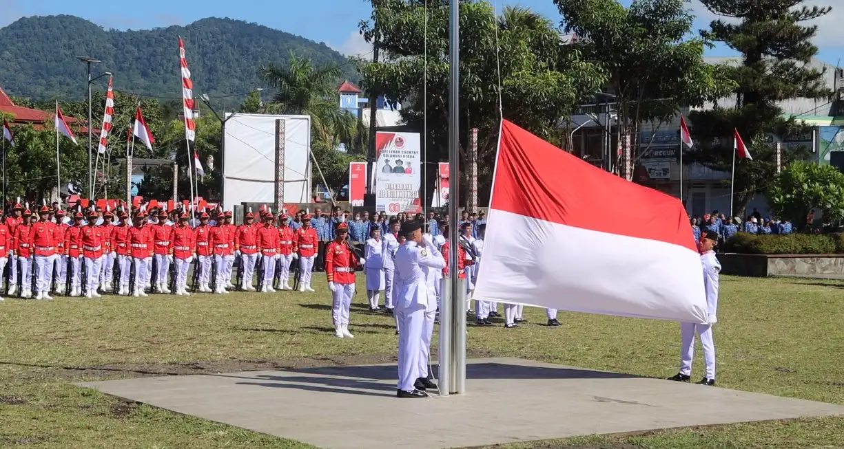 Upacara Pengibaran Bendera HUT ke-80 RI di Minahasa Berlangsung Khidmat